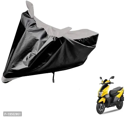 Auto Hub TVS NTORQ Bike Cover Waterproof Original / NTORQ Cover Waterproof / NTORQ bike Cover / Bike Cover NTORQ Waterproof / NTORQ Body Cover / Bike Body Cover NTORQ With Ultra Surface Body Protection (Black, Silver Look)