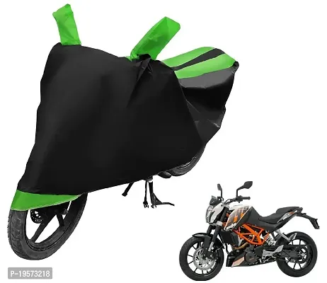 Auto Hub KTM Duke 390 Bike Cover Waterproof Original / Duke 390 Cover Waterproof / Duke 390 bike Cover / Bike Cover Duke 390 Waterproof / Duke 390 Body Cover / Bike Body Cover Duke 390 With Ultra Surface Body Protection (Black, Green Look)-thumb0