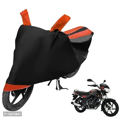 Auto Hub Bajaj Discover Bike Cover Waterproof Original / Discover Cover Waterproof / Discover bike Cover / Bike Cover Discover Waterproof / Discover Body Cover / Bike Body Cover Discover With Ultra Surface Body Protection (Black, Orange Look)