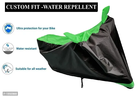 Auto Hub Honda Livo Bike Cover Waterproof Original / Livo Cover Waterproof / Livo bike Cover / Bike Cover Livo Waterproof / Livo Body Cover / Bike Body Cover Livo With Ultra Surface Body Protection (Black, Green Look)-thumb5