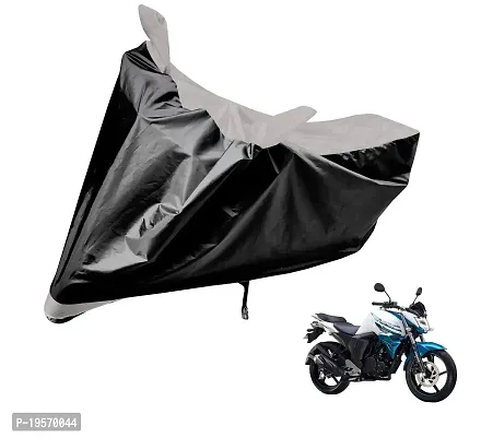 Auto Hub Yamaha FZ S Bike Cover Waterproof Original / FZ S Cover Waterproof / FZ S bike Cover / Bike Cover FZ S Waterproof / FZ S Body Cover / Bike Body Cover FZ S With Ultra Surface Body Protection (Black, Silver Look)