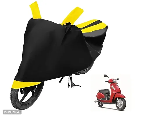 Auto Hub Suzuki Access SE Bike Cover Waterproof Original / Access SE Cover Waterproof / Access SE bike Cover / Bike Cover Access SE Waterproof / Access SE Body Cover / Bike Body Cover Access SE With Ultra Surface Body Protection (Black, Yellow Look)