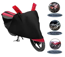 Auto Hub TVS Super XL Bike Cover Waterproof Original / Super XL Cover Waterproof / Super XL bike Cover / Bike Cover Super XL Waterproof / Super XL Body Cover / Bike Body Cover Super XL With Ultra Surface Body Protection (Black, Red Look)-thumb3