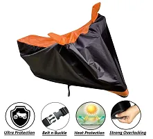 Auto Hub Yamaha R15 Bike Cover Waterproof Original / R15 Cover Waterproof / R15 bike Cover / Bike Cover R15 Waterproof / R15 Body Cover / Bike Body Cover R15 With Ultra Surface Body Protection (Black, Orange Look)-thumb1