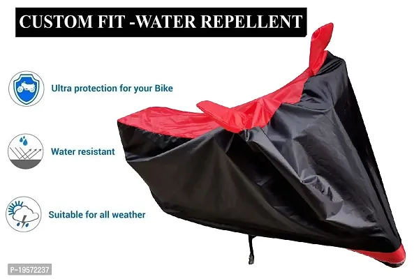 Auto Hub TVS Flame 125 Bike Cover Waterproof Original / Flame 125 Cover Waterproof / Flame 125 bike Cover / Bike Cover Flame 125 Waterproof / Flame 125 Body Cover / Bike Body Cover Flame 125 With Ultra Surface Body Protection (Black, Red Look)-thumb5