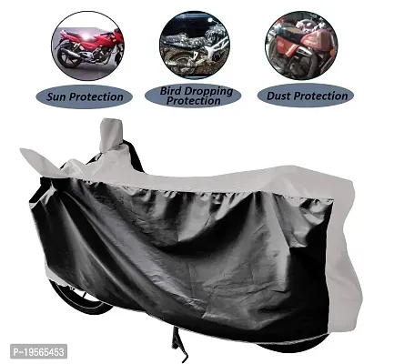 Auto Hub Suzuki Access SE Bike Cover Waterproof Original / Access SE Cover Waterproof / Access SE bike Cover / Bike Cover Access SE Waterproof / Access SE Body Cover / Bike Body Cover Access SE With Ultra Surface Body Protection (Black, Silver Look)-thumb3