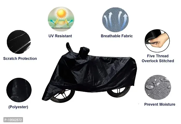 Auto Hub Honda Dream Neo Bike Cover Waterproof Original / Dream Neo Cover Waterproof / Dream Neo bike Cover / Bike Cover Dream Neo Waterproof / Dream Neo Body Cover / Bike Body Cover Dream Neo With Ultra Surface Body Protection (Black Look)-thumb3