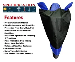 Auto Hub Honda Activa 125 Bike Cover Waterproof Original / Activa 125 Cover Waterproof / Activa 125 bike Cover / Bike Cover Activa 125 Waterproof / Activa 125 Body Cover / Bike Body Cover Activa 125 With Ultra Surface Body Protection (Black, Blue Look)-thumb3