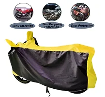 Auto Hub TVS Victor New Bike Cover Waterproof Original / Victor New Cover Waterproof / Victor New bike Cover / Bike Cover Victor New Waterproof / Victor New Body Cover / Bike Body Cover Victor New With Ultra Surface Body Protection (Black, Yellow Look)-thumb2