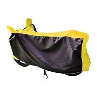 Auto Hub TVS Jupiter Bike Cover Waterproof Original / Jupiter Cover Waterproof / Jupiter bike Cover / Bike Cover Jupiter Waterproof / Jupiter Body Cover / Bike Body Cover Jupiter With Ultra Surface Body Protection (Black, Yellow Look)-thumb3