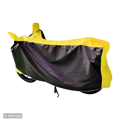 Auto Hub TVS Jupiter Bike Cover Waterproof Original / Jupiter Cover Waterproof / Jupiter bike Cover / Bike Cover Jupiter Waterproof / Jupiter Body Cover / Bike Body Cover Jupiter With Ultra Surface Body Protection (Black, Yellow Look)-thumb4