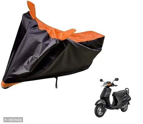 Auto Hub Honda Activa 125 Bike Cover Waterproof Original / Activa 125 Cover Waterproof / Activa 125 bike Cover / Bike Cover Activa 125 Waterproof / Activa 125 Body Cover / Bike Body Cover Activa 125 With Ultra Surface Body Protection (Black, Orange Look)