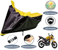 Auto Hub Honda CB Twister Bike Cover Waterproof Original / CB Twister Cover Waterproof / CB Twister bike Cover / Bike Cover CB Twister Waterproof / CB Twister Body Cover / Bike Body Cover CB Twister With Ultra Surface Body Protection (Black, Yellow Look)-thumb4