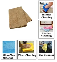 Auto Hub Microfiber Cleaning Cloths, 2 pcs 40x40 Cm 250GSM Multi-Color Highly Absorbent, Lint and Streak Free, Multi - Purpose Wash Cloth for Kitchen, Car, Window, Stainless Steel-thumb4