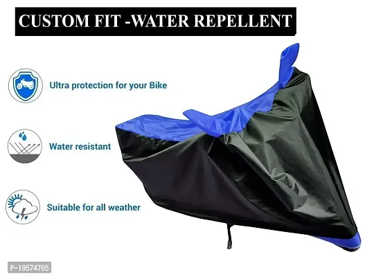 Auto Hub Bajaj Pulsar 180 Bike Cover Waterproof Original / Pulsar 180 Cover Waterproof / Pulsar 180 bike Cover / Bike Cover Pulsar 180 Waterproof / Pulsar 180 Body Cover / Bike Body Cover Pulsar 180 With Ultra Surface Body Protection (Black, Blue Look)-thumb5