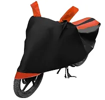 Euro Care Yamaha Saluto Bike Cover Waterproof Original / Saluto Cover Waterproof / Saluto bike Cover / Bike Cover Saluto Waterproof / Saluto Body Cover / Bike Body Cover Saluto With Ultra Surface Body Protection (Black, Orange Look)-thumb4