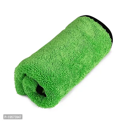 Auto Hub Heavy Microfiber Cloth for Car Cleaning and Detailing, Twiste Loop, Extra Thick Plush Microfiber Towel Lint-Free, 600 GSM (Size 60cm x 40cm)/Pack of 1, Color: Mix-thumb0