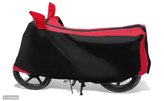 Auto Hub CB Shine Bike Cover Waterproof Original / CB Shine Cover Waterproof / CB Shine bike Cover / Bike Cover CB Shine Waterproof / CB Shine Body Cover / Bike Body Cover CB Shine With Ultra Surface Body Protection (Black, Red Look)-thumb2