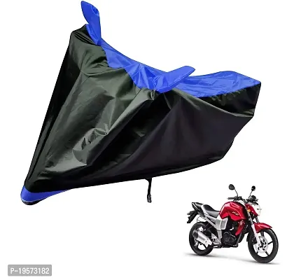 Auto Hub Yamaha FZ Bike Cover Waterproof Original/FZ Cover Waterproof/FZ Bike Cover/Bike Cover FZ Waterproof/FZ Body Cover/Bike Body Cover FZ with Ultra Surface Body Protection (Black, Blue Look)-thumb0