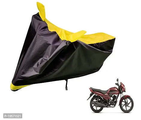 Auto Hub Honda Dream Yuga Bike Cover Waterproof Original / Dream Yuga Cover Waterproof / Dream Yuga bike Cover / Bike Cover Dream Yuga Waterproof / Dream Yuga Body Cover / Bike Body Cover Dream Yuga With Ultra Surface Body Protection (Black, Yellow Look)-thumb0