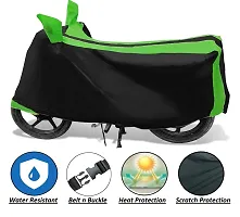 Auto Hub Yamaha Saluto Bike Cover Waterproof Original / Saluto Cover Waterproof / Saluto bike Cover / Bike Cover Saluto Waterproof / Saluto Body Cover / Bike Body Cover Saluto With Ultra Surface Body Protection (Black, Green Look)-thumb4