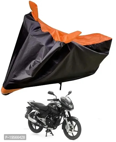 Auto Hub Bajaj Pulsar 180 Bike Cover Waterproof Original / Pulsar 180 Cover Waterproof / Pulsar 180 bike Cover / Bike Cover Pulsar 180 Waterproof / Pulsar 180 Body Cover / Bike Body Cover Pulsar 180 With Ultra Surface Body Protection (Black, Orange Look)