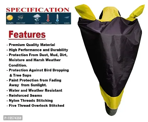 Auto Hub Yamaha R15 Bike Cover Waterproof Original / R15 Cover Waterproof / R15 bike Cover / Bike Cover R15 Waterproof / R15 Body Cover / Bike Body Cover R15 With Ultra Surface Body Protection (Black, Yellow Look)-thumb3