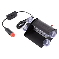 Auto Hub Waterproof 8 LED Red Blue Police Flashing Light for All Cars- Material: Metal  Plastic, 1 Unit-thumb3