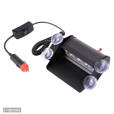 Auto Hub Waterproof 8 LED Red Blue Police Flashing Light for All Cars- Material: Metal  Plastic, 1 Unit-thumb4