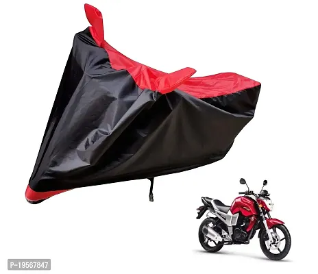 Auto Hub Yamaha FZ Bike Cover Waterproof Original/FZ Cover Waterproof/FZ Bike Cover/Bike Cover FZ Waterproof/FZ Body Cover/Bike Body Cover FZ with Ultra Surface Body Protection (Black, Red Look)