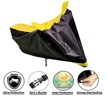 Auto Hub Yamaha R15 Bike Cover Waterproof Original / R15 Cover Waterproof / R15 bike Cover / Bike Cover R15 Waterproof / R15 Body Cover / Bike Body Cover R15 With Ultra Surface Body Protection (Black, Yellow Look)-thumb1