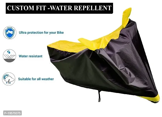 Auto Hub KTM Duke 125 Bike Cover Waterproof Original / Duke 125 Cover Waterproof / Duke 125 bike Cover / Bike Cover Duke 125 Waterproof / Duke 125 Body Cover / Bike Body Cover Duke 125 With Ultra Surface Body Protection (Black, Yellow Look)-thumb5