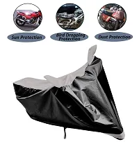 Auto Hub Hero Ignitor Bike Cover Waterproof Original / Ignitor Cover Waterproof / Ignitor bike Cover / Bike Cover Ignitor Waterproof / Ignitor Body Cover / Bike Body Cover Ignitor With Ultra Surface Body Protection (Black, Silver Look)-thumb1