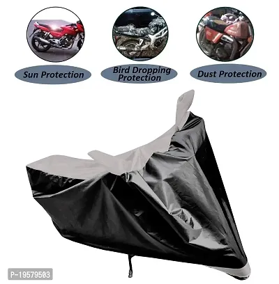 Auto Hub Hero Ignitor Bike Cover Waterproof Original / Ignitor Cover Waterproof / Ignitor bike Cover / Bike Cover Ignitor Waterproof / Ignitor Body Cover / Bike Body Cover Ignitor With Ultra Surface Body Protection (Black, Silver Look)-thumb2