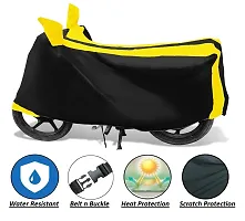 Auto Hub Honda Deo Bike Cover Waterproof Original / Dio Cover Waterproof / Dio bike Cover / Bike Cover Dio Waterproof / Dio Body Cover / Bike Body Cover Dio With Ultra Surface Body Protection (Black, Yellow Look)-thumb4