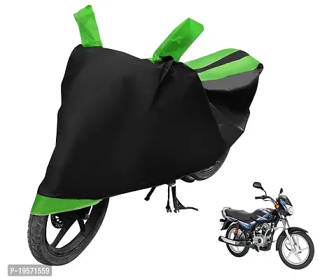 Auto Hub Bajaj CT 100 Bike Cover Waterproof Original / CT 100 Cover Waterproof / CT 100 bike Cover / Bike Cover CT 100 Waterproof / CT 100 Body Cover / Bike Body Cover CT 100 With Ultra Surface Body Protection (Black, Green Look)