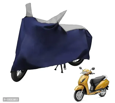 Auto Hub Waterproof Bike Cover for Honda Activa 6G with Mirror Pocket, Belt  Buckle, Windproof, dustproof - Navy/Silver