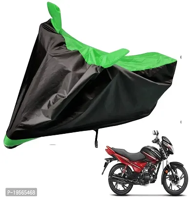 Auto Hub Hero Glamour Bike Cover Waterproof Original / Glamour Cover Waterproof / Glamour bike Cover / Bike Cover Glamour Waterproof / Glamour Body Cover / Bike Body Cover Glamour With Ultra Surface Body Protection (Black, Green Look)