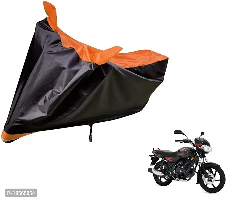 Auto Hub Bajaj Discover Bike Cover Waterproof Original / Discover Cover Waterproof / Discover bike Cover / Bike Cover Discover Waterproof / Discover Body Cover / Bike Body Cover Discover With Ultra Surface Body Protection (Black, Orange Look)