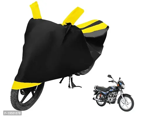 Auto Hub Bajaj CT 100 Bike Cover Waterproof Original / CT 100 Cover Waterproof / CT 100 bike Cover / Bike Cover CT 100 Waterproof / CT 100 Body Cover / Bike Body Cover CT 100 With Ultra Surface Body Protection (Black, Yellow Look)