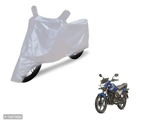 Auto Hub Honda CB Shine SP Bike Cover Waterproof Original / CB Shine SP Cover Waterproof / CB Shine SP bike Cover / Bike Cover CB Shine SP Waterproof / CB Shine SP Body Cover / Bike Body Cover CB Shine SP With Ultra Surface Body Protection (Silver Look)-thumb0