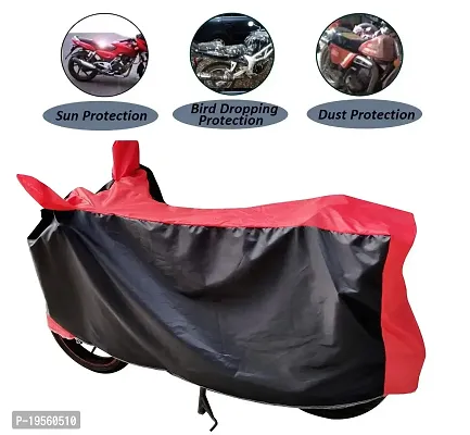 Auto Hub Honda Activa 125 Bike Cover Waterproof Original / Activa 125 Cover Waterproof / Activa 125 bike Cover / Bike Cover Activa 125 Waterproof / Activa 125 Body Cover / Bike Body Cover Activa 125 With Ultra Surface Body Protection (Black, Red Look)-thumb3