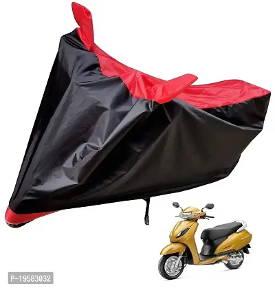 Auto Hub Honda Activa 6G Bike Cover Waterproof Original / Activa 6G Cover Waterproof / Activa 6G bike Cover / Bike Cover Activa 6G Waterproof / Activa 6G Body Cover / Bike Body Cover Activa 6G With Ultra Surface Body Protection (Black, Red Look)-thumb0