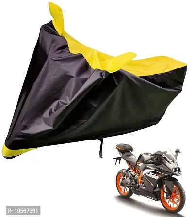 Auto Hub KTM RC 200 Bike Cover Waterproof Original / KTM RC 200 Cover Waterproof / KTM RC 200 bike Cover / Bike Cover KTM RC 200 Waterproof / KTM RC 200 Body Cover / Bike Body Cover KTM RC 200 With Ultra Surface Body Protection (Black, Yellow Look)