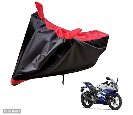 Auto Hub Yamaha R15 Bike Cover Waterproof Original / R15 Cover Waterproof / R15 bike Cover / Bike Cover R15 Waterproof / R15 Body Cover / Bike Body Cover R15 With Ultra Surface Body Protection (Black, Red Look)