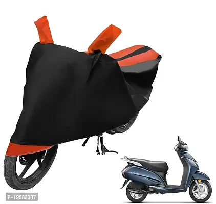 Auto Hub Honda Activa 3G Bike Cover Waterproof Original / Activa 3G Cover Waterproof / Activa 3G bike Cover / Bike Cover Activa 3G Waterproof / Activa 3G Body Cover / Bike Body Cover Activa 3G With Ultra Surface Body Protection (Black, Orange Look)