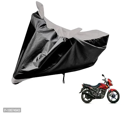 Auto Hub TVS Flame 125 Bike Cover Waterproof Original / Flame 125 Cover Waterproof / Flame 125 bike Cover / Bike Cover Flame 125 Waterproof / Flame 125 Body Cover / Bike Body Cover Flame 125 With Ultra Surface Body Protection (Black, Silver Look)