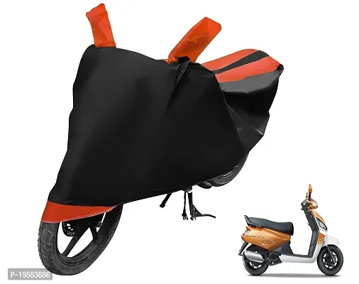 Euro Care Mahindra Gusto Bike Cover Waterproof Original / Gusto Cover Waterproof / Gusto bike Cover / Bike Cover Gusto Waterproof / Gusto Body Cover / Bike Body Cover Gusto With Ultra Surface Body Protection (Black, Orange Look)