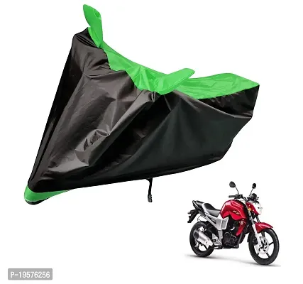 Auto Hub Yamaha FZ Bike Cover Waterproof Original/FZ Cover Waterproof/FZ Bike Cover/Bike Cover FZ Waterproof/FZ Body Cover/Bike Body Cover FZ with Ultra Surface Body Protection (Black, Green Look)