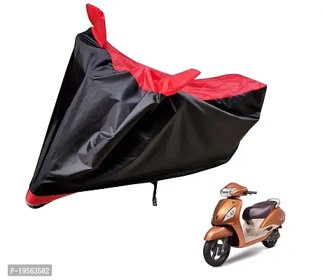 Auto Hub TVS Jupiter Jupiter Cover Waterproof/Jupiter Bike Cover/Bike Cover Jupiter Waterproof/Jupiter Body Cover/Bike Body Cover Jupiter (Black, Red Look)-thumb0